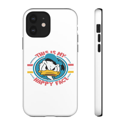 Tough Cases: This is My Happy Face Phone Case, Funny Phone Case, Donald Duck Case, Cute Phone Accessory, Gift for Disney Fans