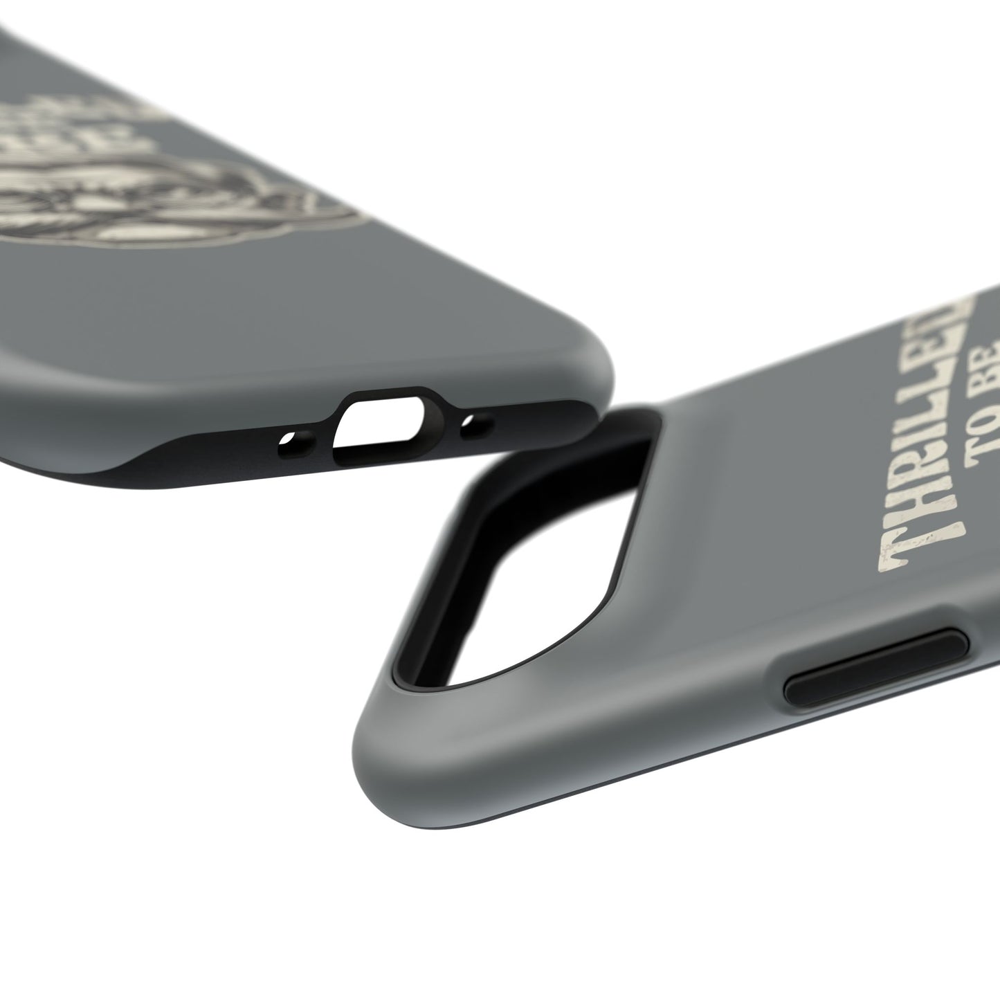 Phone Case — "Thrilled to Be Here" Vintage Mustache Man Impact Case