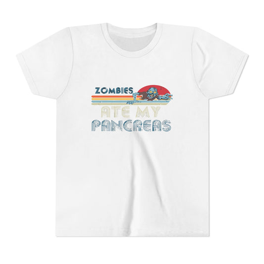 Youth Zombie Tee, Cute Graphic T-Shirt for Kids, Fun Short Sleeve Top, Halloween Costume, Gift for Little Horror Fans