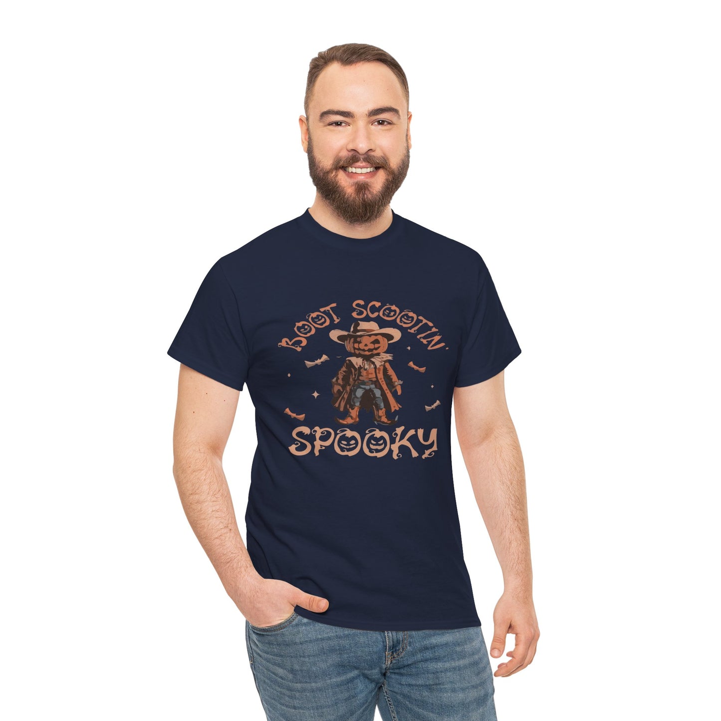 Spooky Cowboy Tee, Unisex Heavy Cotton T-Shirt, Halloween Costume, Fall Fashion, Fun Casual Wear, Gift for Friends, Boot Scootin' [...]