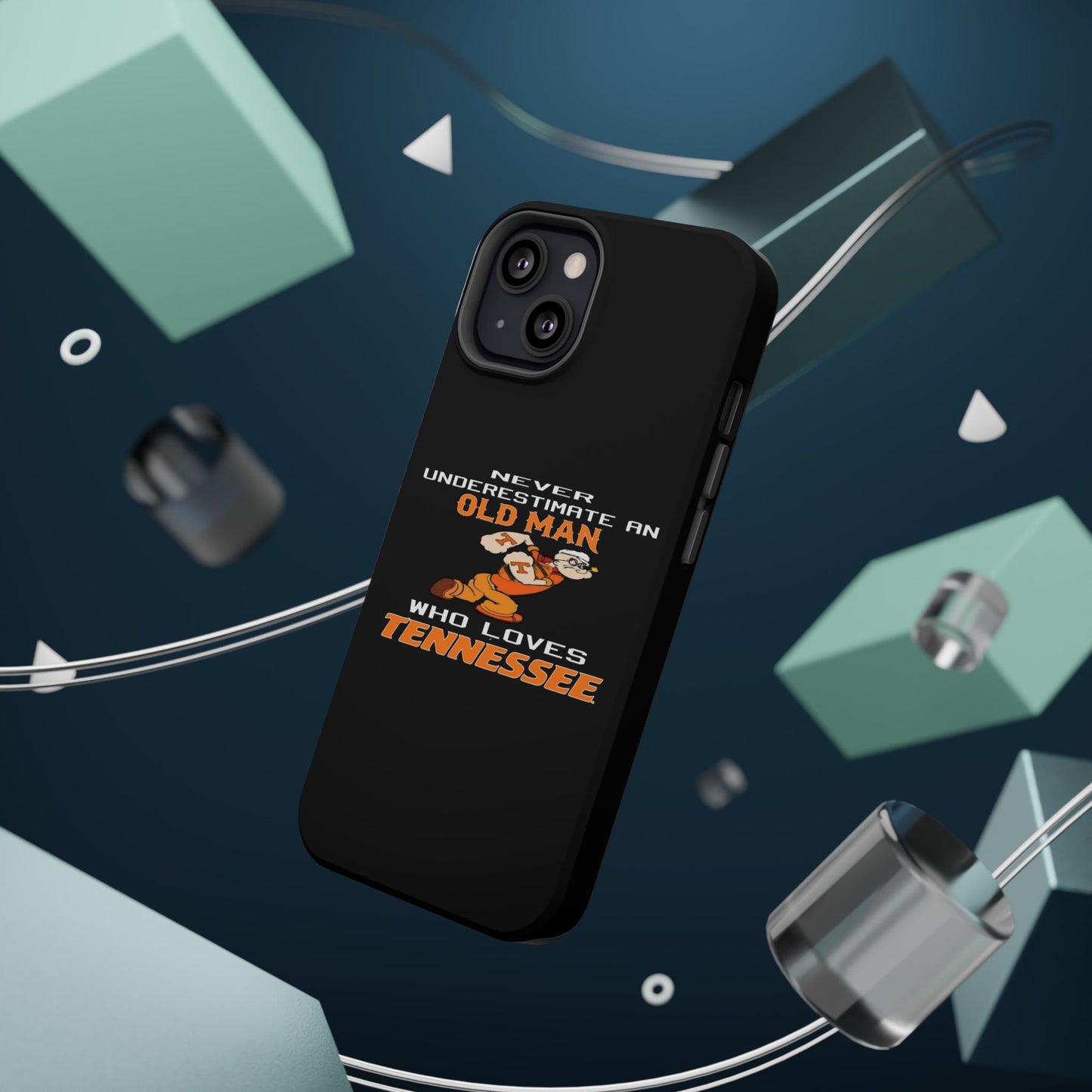 Tough Phone Case, Old Man Who Loves Tennessee, Gift for Grandpa, Tennessee Pride, Men's Accessories, Father's Day, Custom Cases