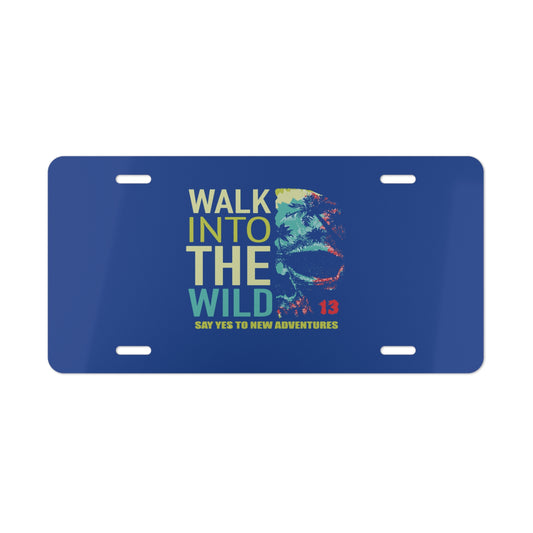 Adventure-Themed Vanity Plate, Car Decor, Gift for Travelers, Outdoor Enthusiasts, Unique Wall Art, Novelty License Plate