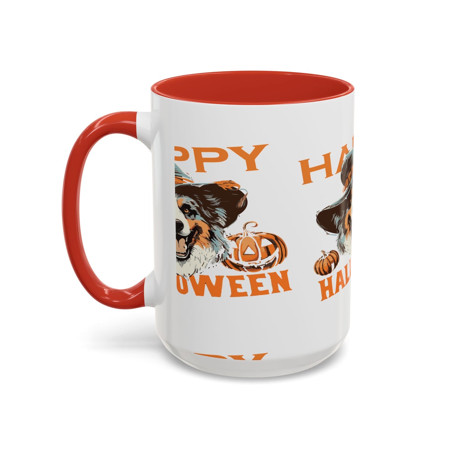Halloween Dog Mug with Pumpkin Design, Cute Pet Lover Gift, Coffee Ceramic Cup for Fall, Spooky Season Decor, Happy Halloween