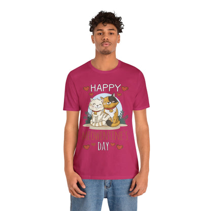 Happy Meowentine's Jersey Short Sleeve Tee