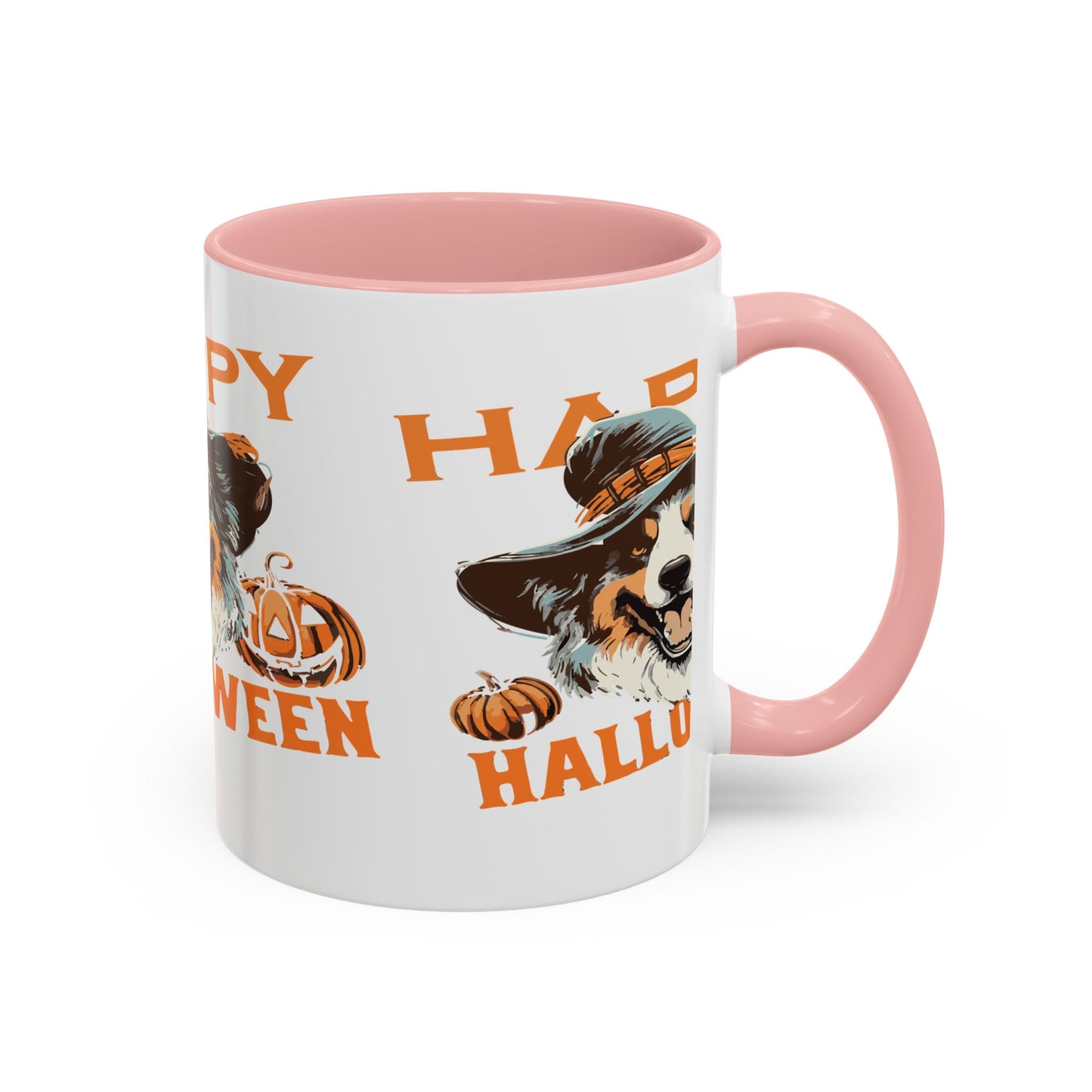 Halloween Dog Mug with Pumpkin Design, Cute Pet Lover Gift, Coffee Ceramic Cup for Fall, Spooky Season Decor, Happy Halloween