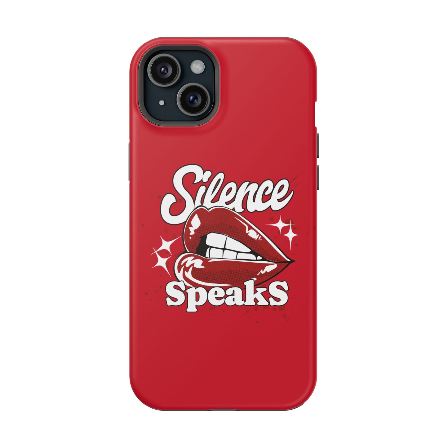 Bold Expression Magnetic Tough Cases, Phone Cover, Gift for Her, Pop Art, Trendy Accessory, Silence Speaks Design