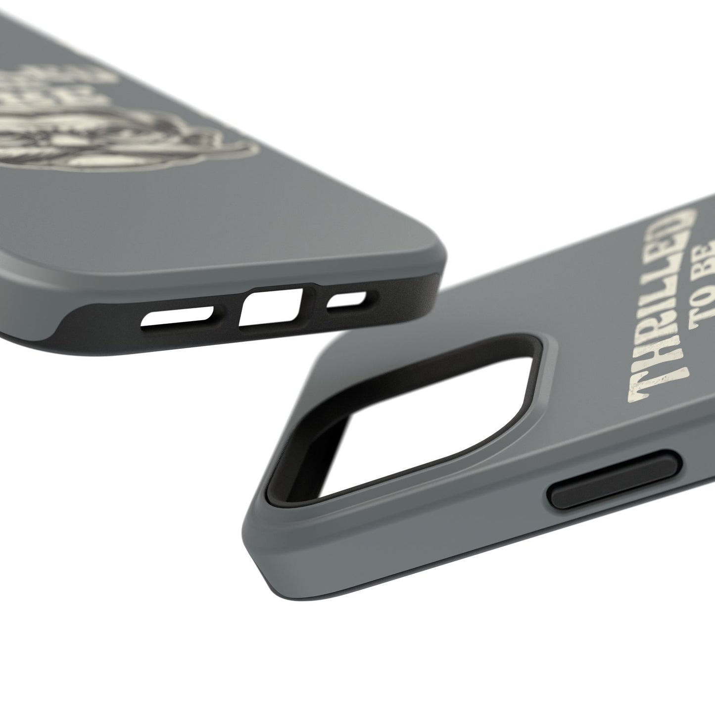 Phone Case — "Thrilled to Be Here" Vintage Mustache Man Impact Case