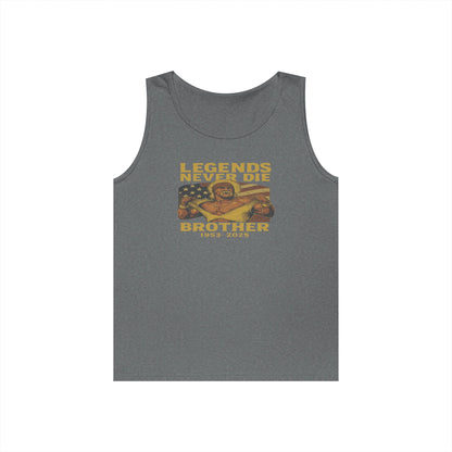 Unisex Heavy Cotton Tank Top | Legends Never Die Brother, Memorial Gift, Casual Wear, Summer Outfit, Unique Tribute