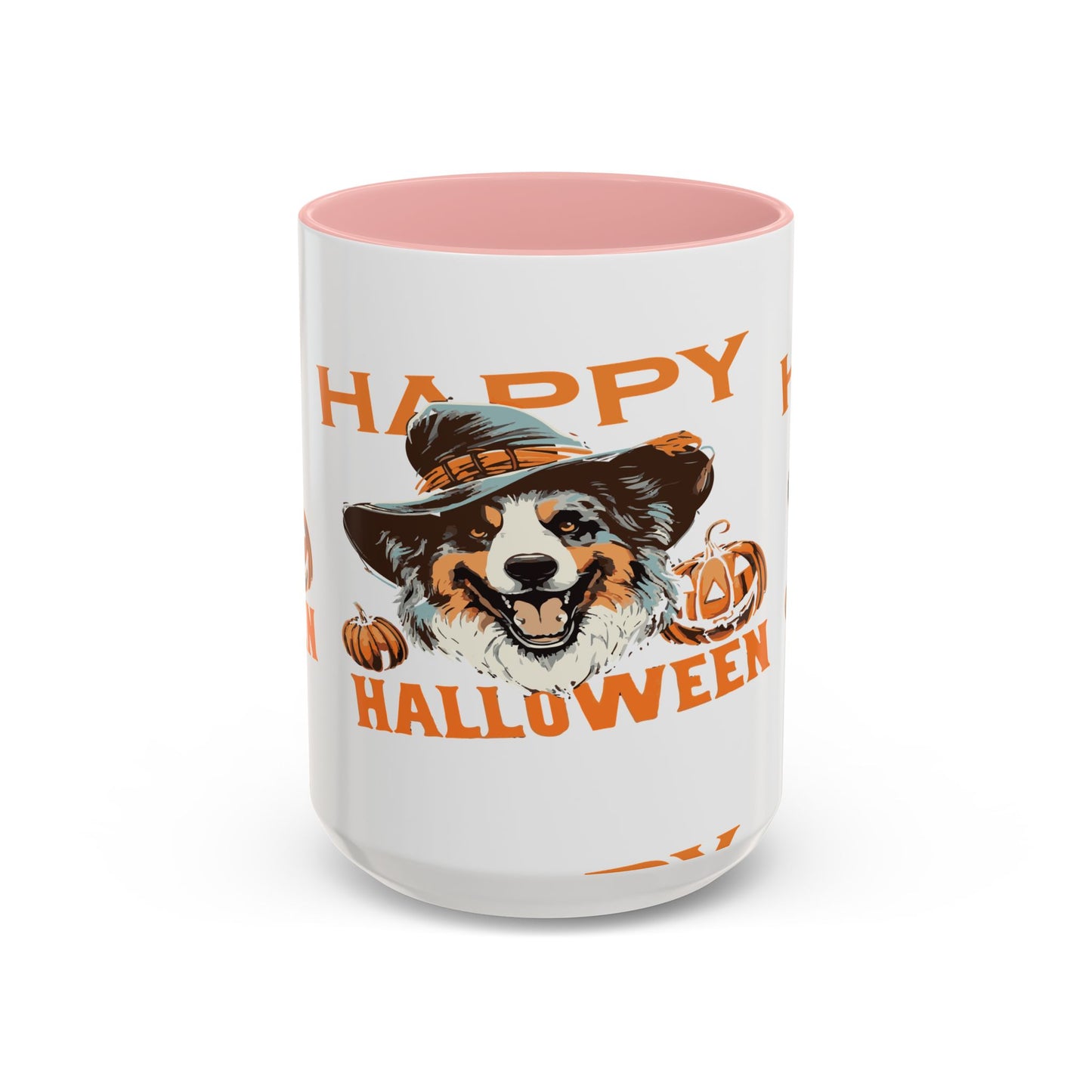 Halloween Dog Mug with Pumpkin Design, Cute Pet Lover Gift, Coffee Ceramic Cup for Fall, Spooky Season Decor, Happy Halloween