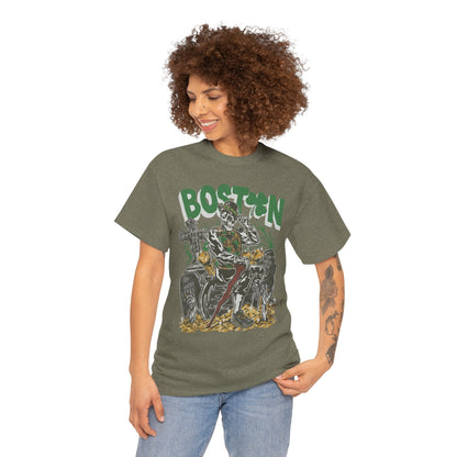 Boston Graphic Tee, Unisex Heavy Cotton T-Shirt, Vintage Boston Shirt, Irish Pride Apparel, St. Patrick's Day Gift, Casual Wear