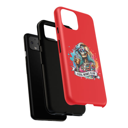 Cool Moms Club Phone Case - Tough Cases, Funky Phone Cover, Gift for Moms, Skeleton Design, Trendy Tech Accessories