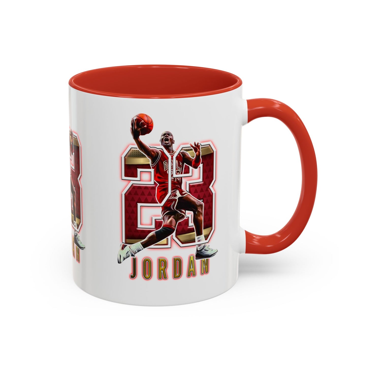 Michael Jordan Accent Coffee Mug - 11oz & 15oz - Perfect Gift for Sports Fans, Collectors, Basketball Lovers, Unique Gift Idea