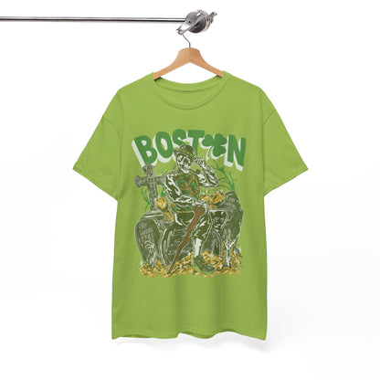 Boston Graphic Tee, Unisex Heavy Cotton T-Shirt, Vintage Boston Shirt, Irish Pride Apparel, St. Patrick's Day Gift, Casual Wear