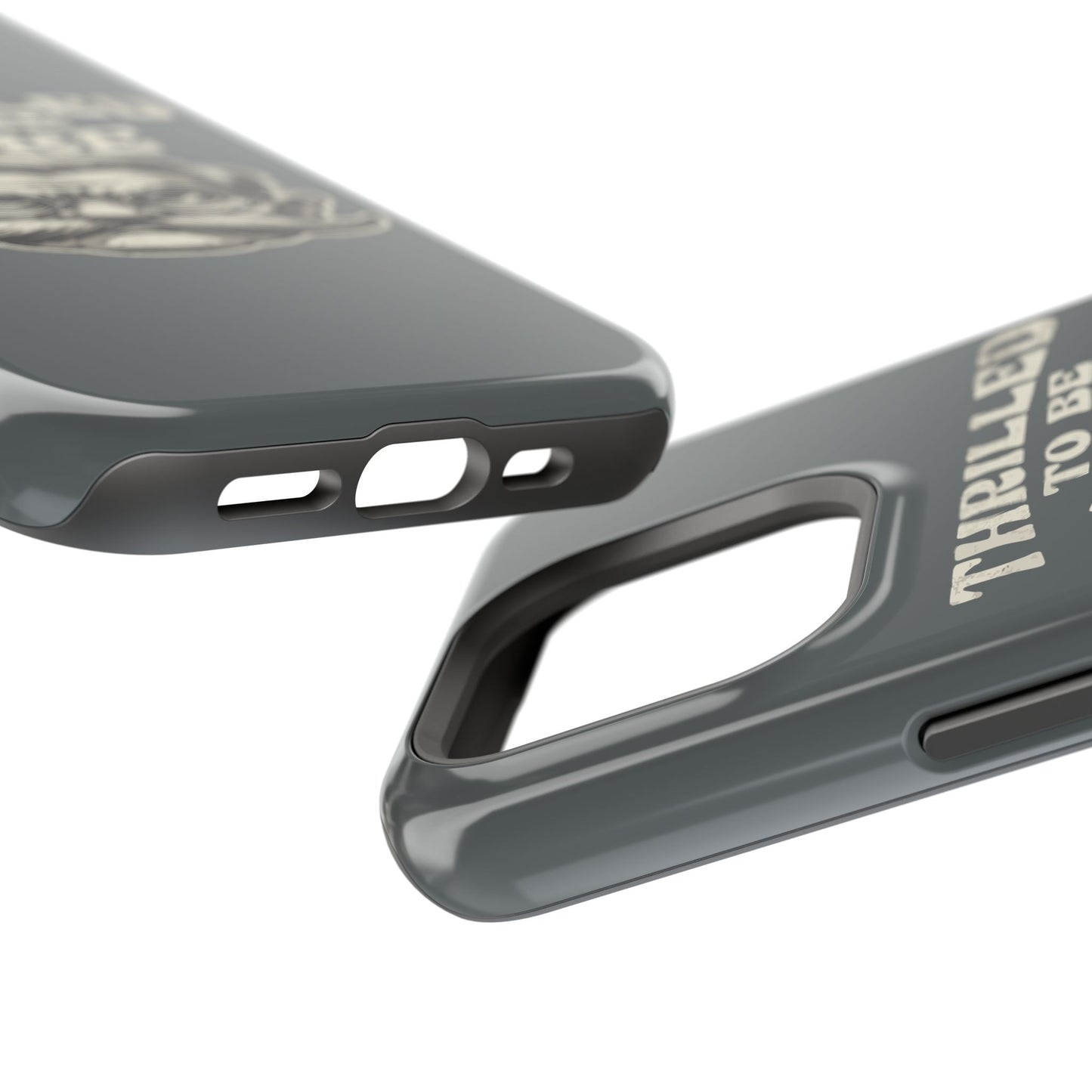 Phone Case — "Thrilled to Be Here" Vintage Mustache Man Impact Case