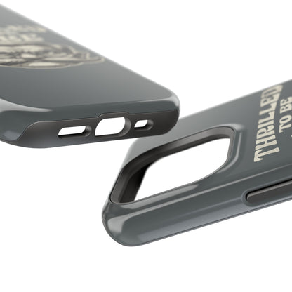 Phone Case — "Thrilled to Be Here" Vintage Mustache Man Impact Case