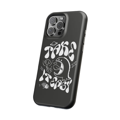 Magnetic Phone Case - Take It Easy Design, Cute Phone Cover, Gift for Him or Her, Trendy Accessories, Unique Tech Gifts