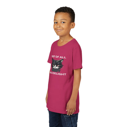 Youth Cat Humor Tee - Perfect for Cat Lovers, Birthday Gifts for Kids, Everyday Wear, Funny Quotes Shirt, Gift for Pet Lovers