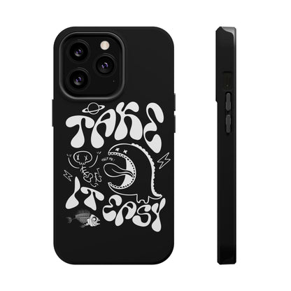 Magnetic Phone Case - Take It Easy Design, Cute Phone Cover, Gift for Him or Her, Trendy Accessories, Unique Tech Gifts