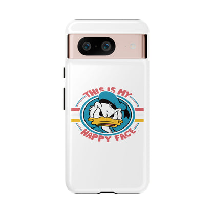 Tough Cases: This is My Happy Face Phone Case, Funny Phone Case, Donald Duck Case, Cute Phone Accessory, Gift for Disney Fans
