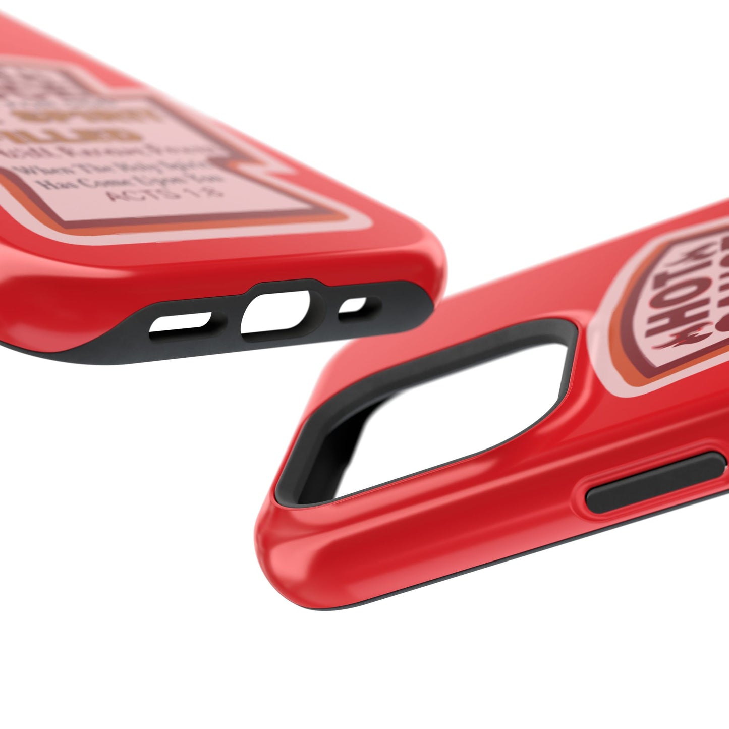 Holy Spirit Hot Sauce Phone Cases - Impact-Resistant, Christian Gift, Spiritual Reminder, Unique Design, Faith-Based Accessory