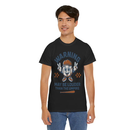 Warning T-Shirt, Fun Umpire Tee, Unique Sports Gift, Casual Wear, Perfect for Baseball Fans