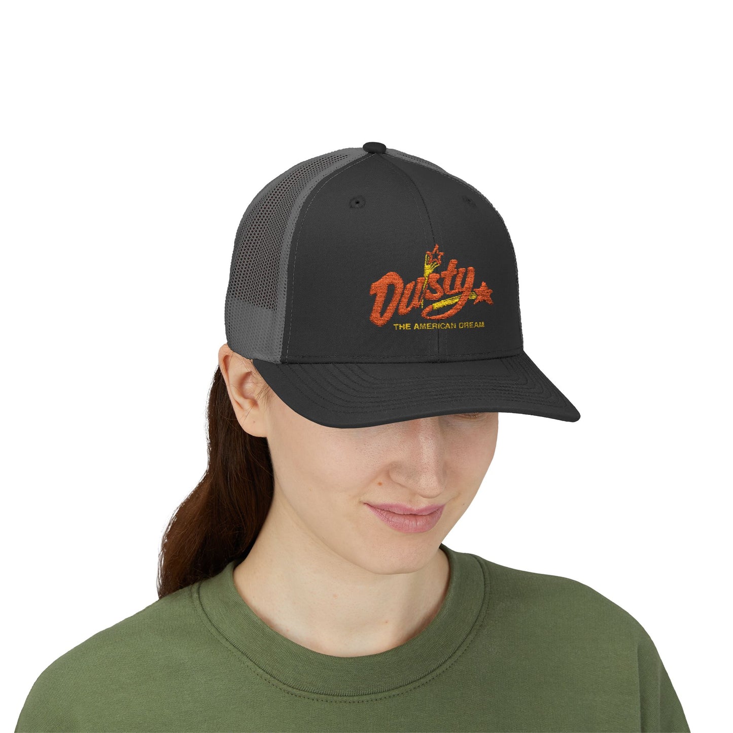 Dusty Snapback Trucker Cap, Trendy Hat, Gift for Him/Her, Casual Wear, Festival Accessory, Outdoor Style