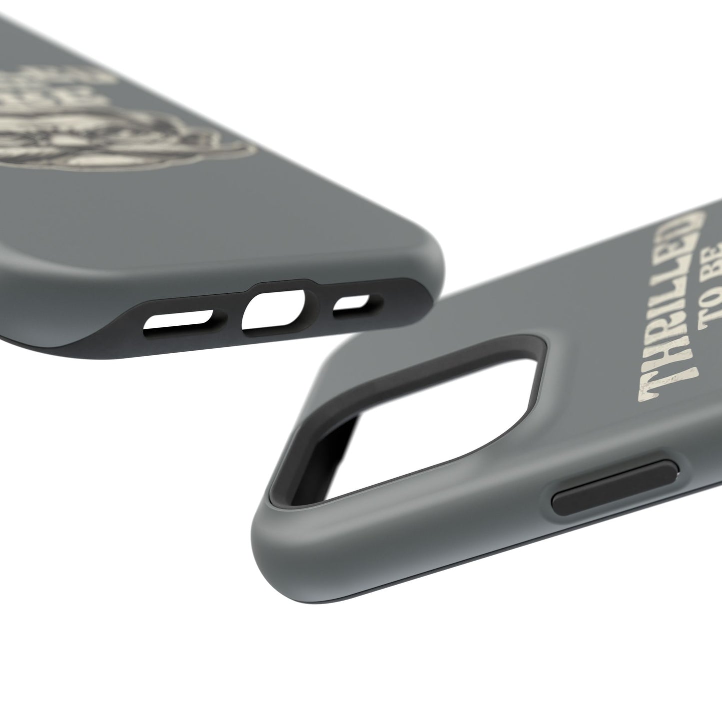 Phone Case — "Thrilled to Be Here" Vintage Mustache Man Impact Case