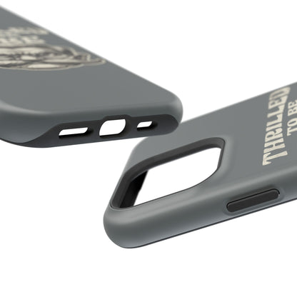 Phone Case — "Thrilled to Be Here" Vintage Mustache Man Impact Case