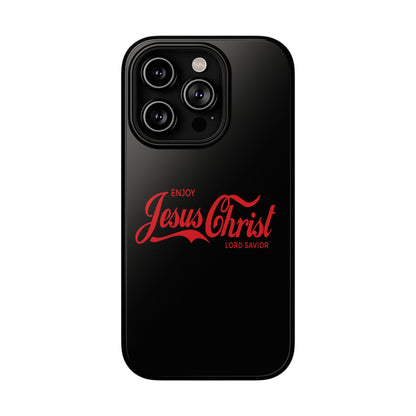 Impact-Resistant Phone Case: Enjoy Jesus Christ Lord Savior, Christian Gift, Durable Protection, Faith-Based Accessory, Holiday Gift