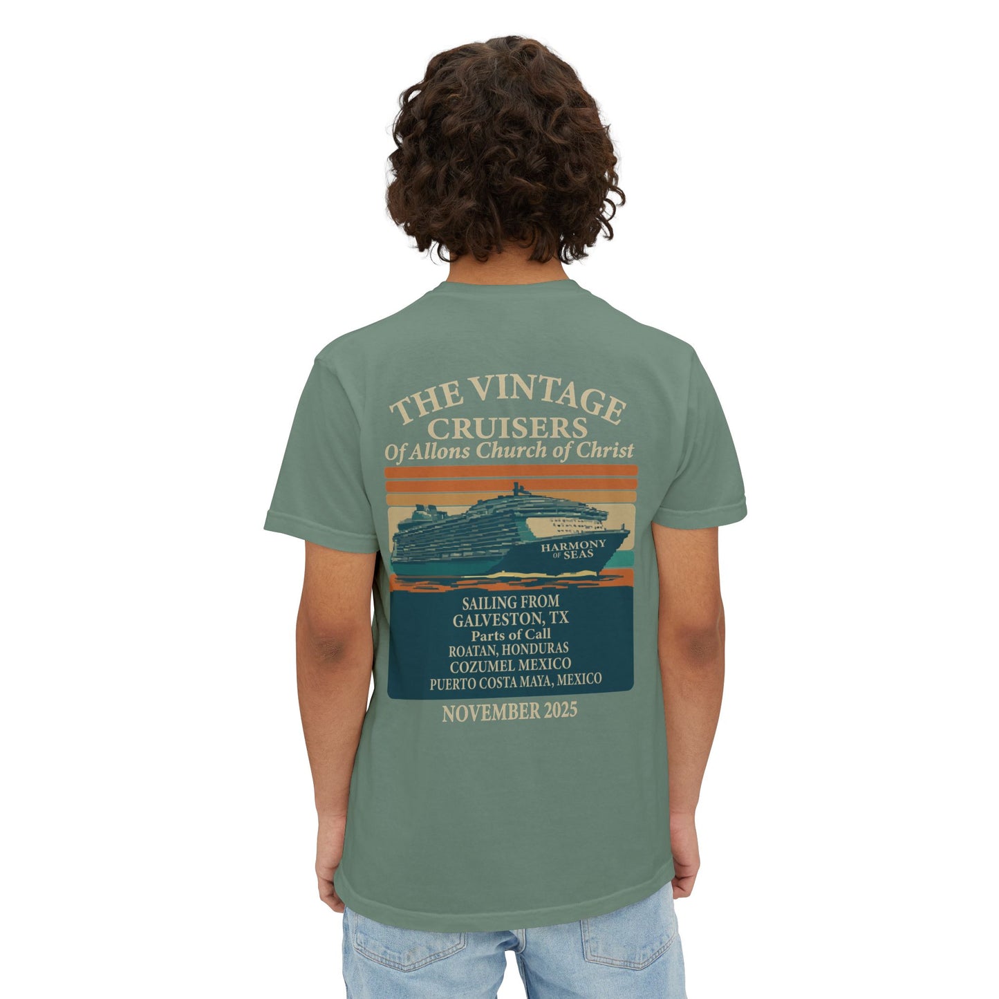 Vintage Allons church of Christ Cruise Pocket T-Shirt