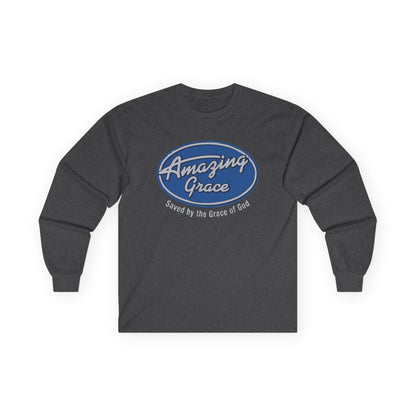 Amazing Grace Long Sleeve Tee — "Saved by the Grace of God" Christian Shirt