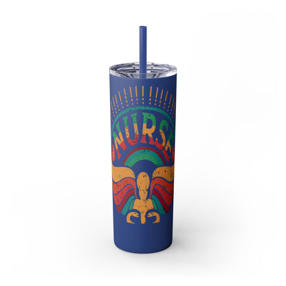 Nurse Skinny Tumbler, 20oz, Motivational Drinkware, Gift for Nurses, Summer Hydration, Nurse Appreciation Day