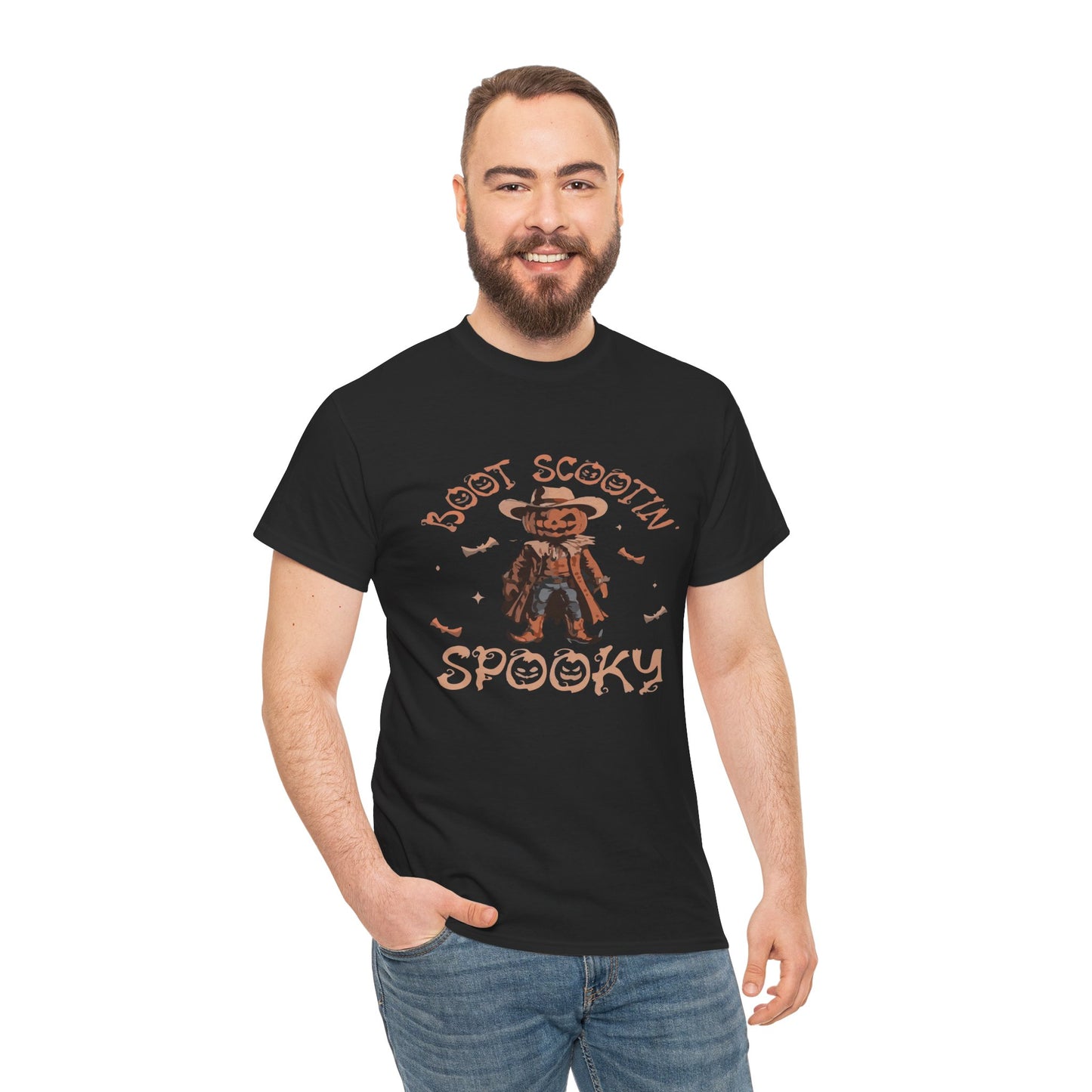 Spooky Cowboy Tee, Unisex Heavy Cotton T-Shirt, Halloween Costume, Fall Fashion, Fun Casual Wear, Gift for Friends, Boot Scootin' [...]