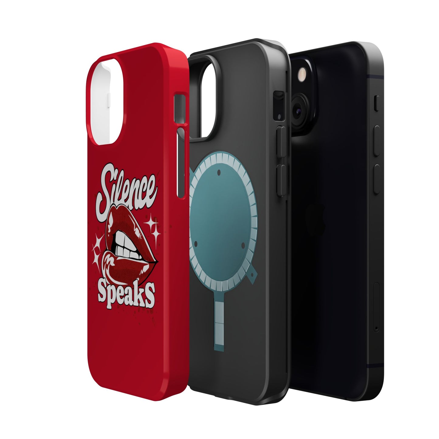 Bold Expression Magnetic Tough Cases, Phone Cover, Gift for Her, Pop Art, Trendy Accessory, Silence Speaks Design
