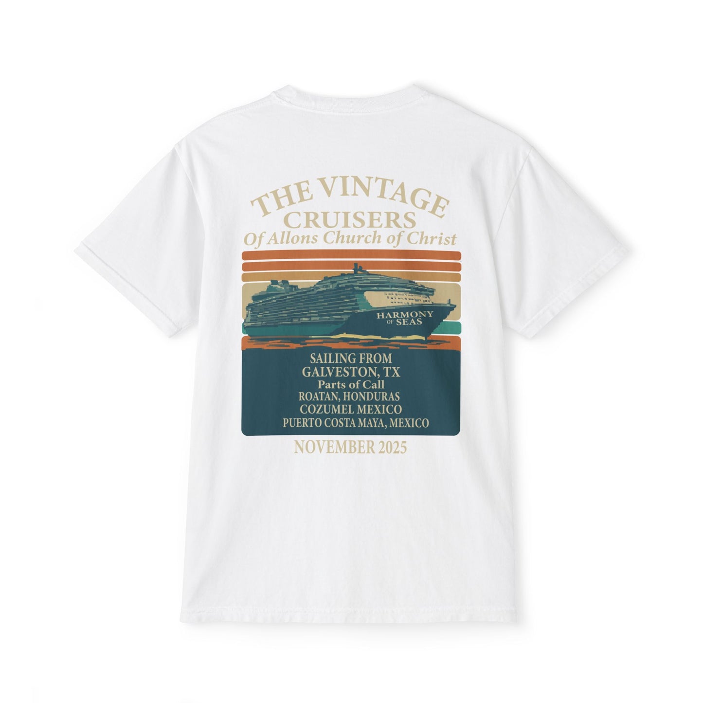 Vintage Allons church of Christ Cruise Pocket T-Shirt