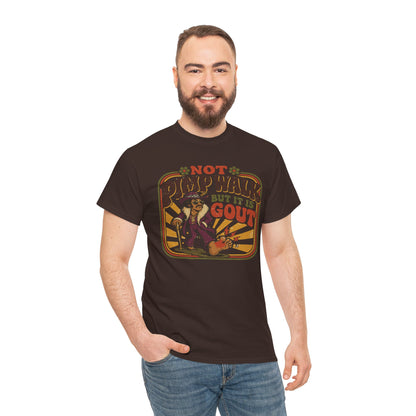 T-Shirt — Vintage 'Not Primping, It's Gout' Retro Humor Tee