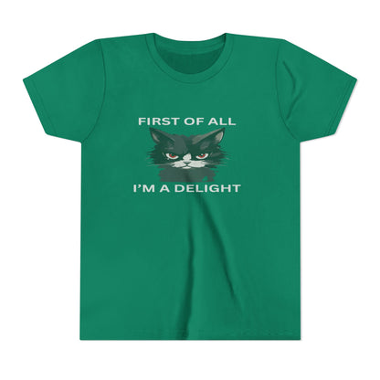 Youth Cat Humor Tee - Perfect for Cat Lovers, Birthday Gifts for Kids, Everyday Wear, Funny Quotes Shirt, Gift for Pet Lovers