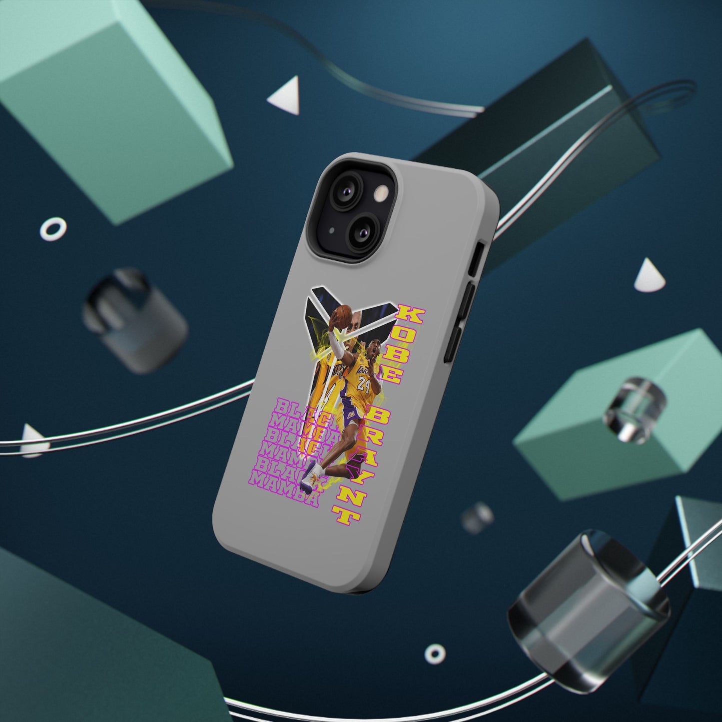Impact-Resistant Phone Case — Bold Retro Basketball Graphic