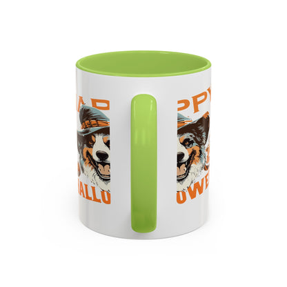 Halloween Dog Mug with Pumpkin Design, Cute Pet Lover Gift, Coffee Ceramic Cup for Fall, Spooky Season Decor, Happy Halloween
