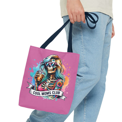 Cool Moms Club Tote Bag, Fun Tote, Sisterhood Gift, Beach Bag, Halloween Accessory, Colorful Shoulder Bag
