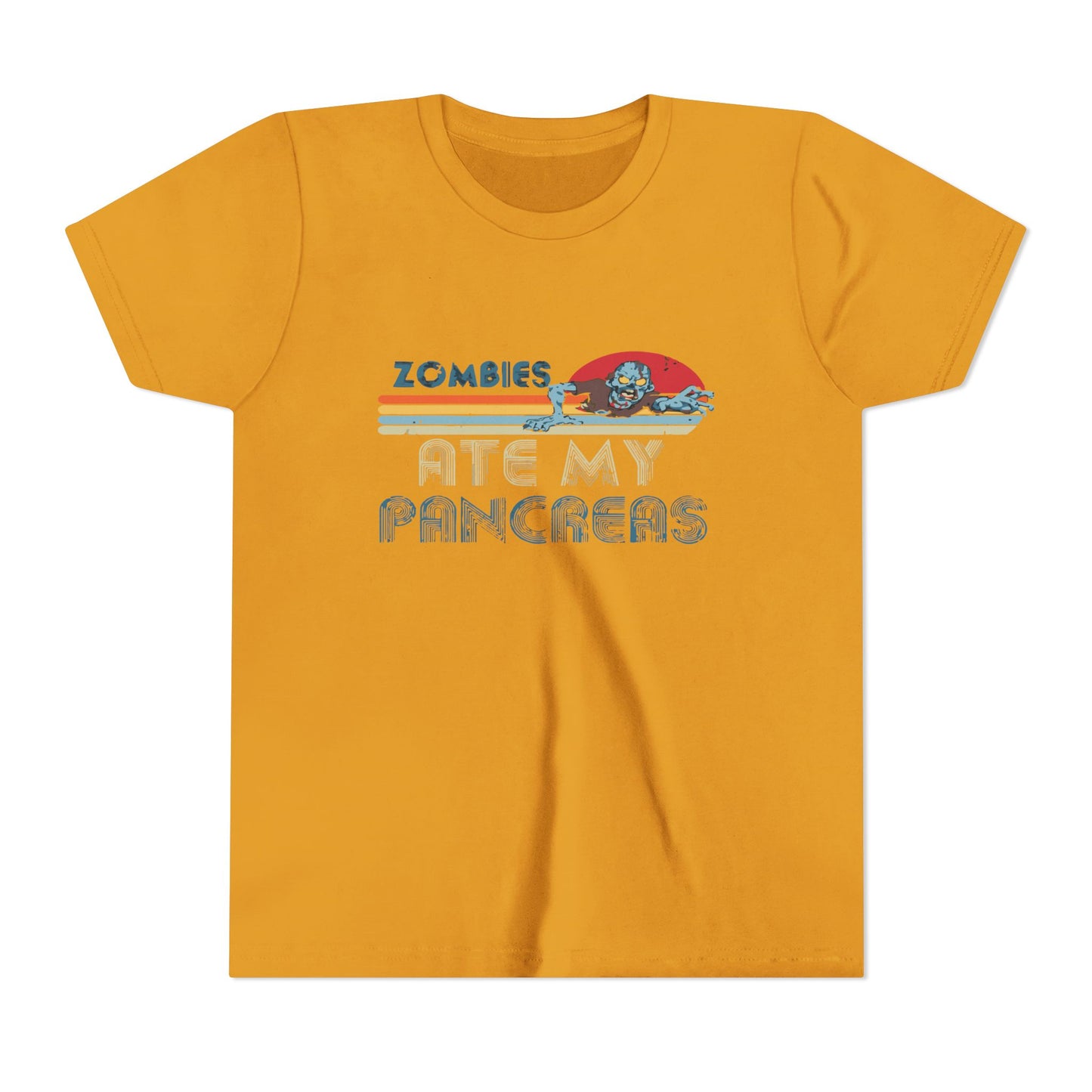 Youth Zombie Tee, Cute Graphic T-Shirt for Kids, Fun Short Sleeve Top, Halloween Costume, Gift for Little Horror Fans
