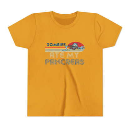 Youth Zombie Tee, Cute Graphic T-Shirt for Kids, Fun Short Sleeve Top, Halloween Costume, Gift for Little Horror Fans