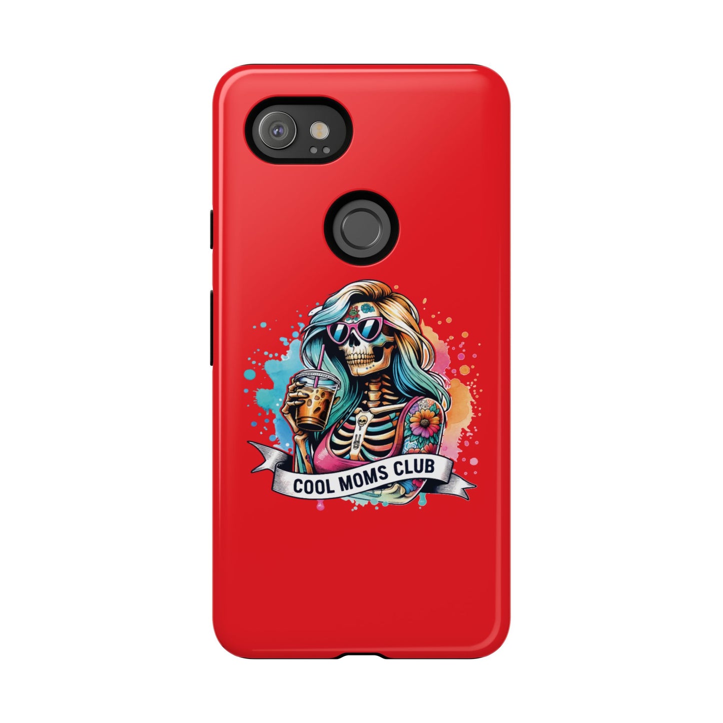 Cool Moms Club Phone Case - Tough Cases, Funky Phone Cover, Gift for Moms, Skeleton Design, Trendy Tech Accessories