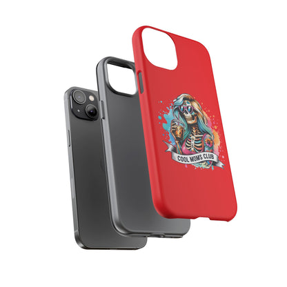 Cool Moms Club Phone Case - Tough Cases, Funky Phone Cover, Gift for Moms, Skeleton Design, Trendy Tech Accessories