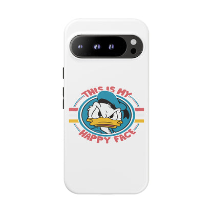 Tough Cases: This is My Happy Face Phone Case, Funny Phone Case, Donald Duck Case, Cute Phone Accessory, Gift for Disney Fans