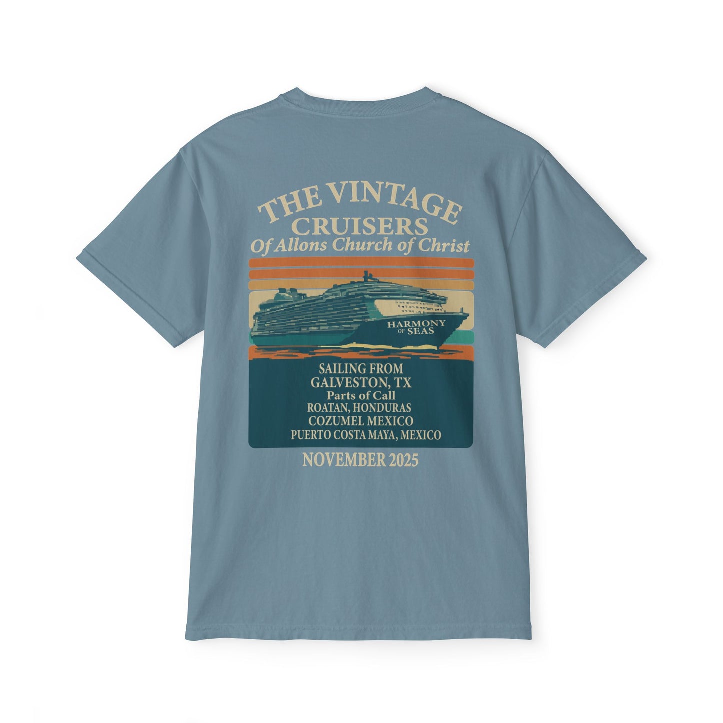 Vintage Allons church of Christ Cruise Pocket T-Shirt