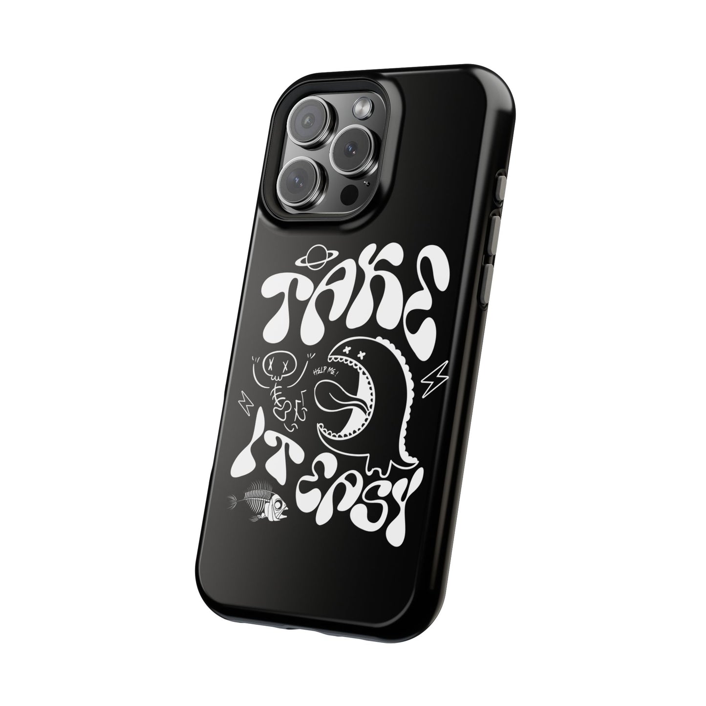 Magnetic Phone Case - Take It Easy Design, Cute Phone Cover, Gift for Him or Her, Trendy Accessories, Unique Tech Gifts