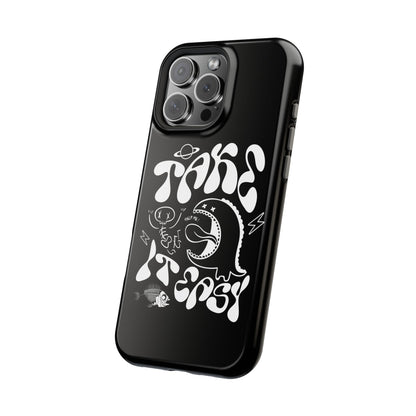 Magnetic Phone Case - Take It Easy Design, Cute Phone Cover, Gift for Him or Her, Trendy Accessories, Unique Tech Gifts