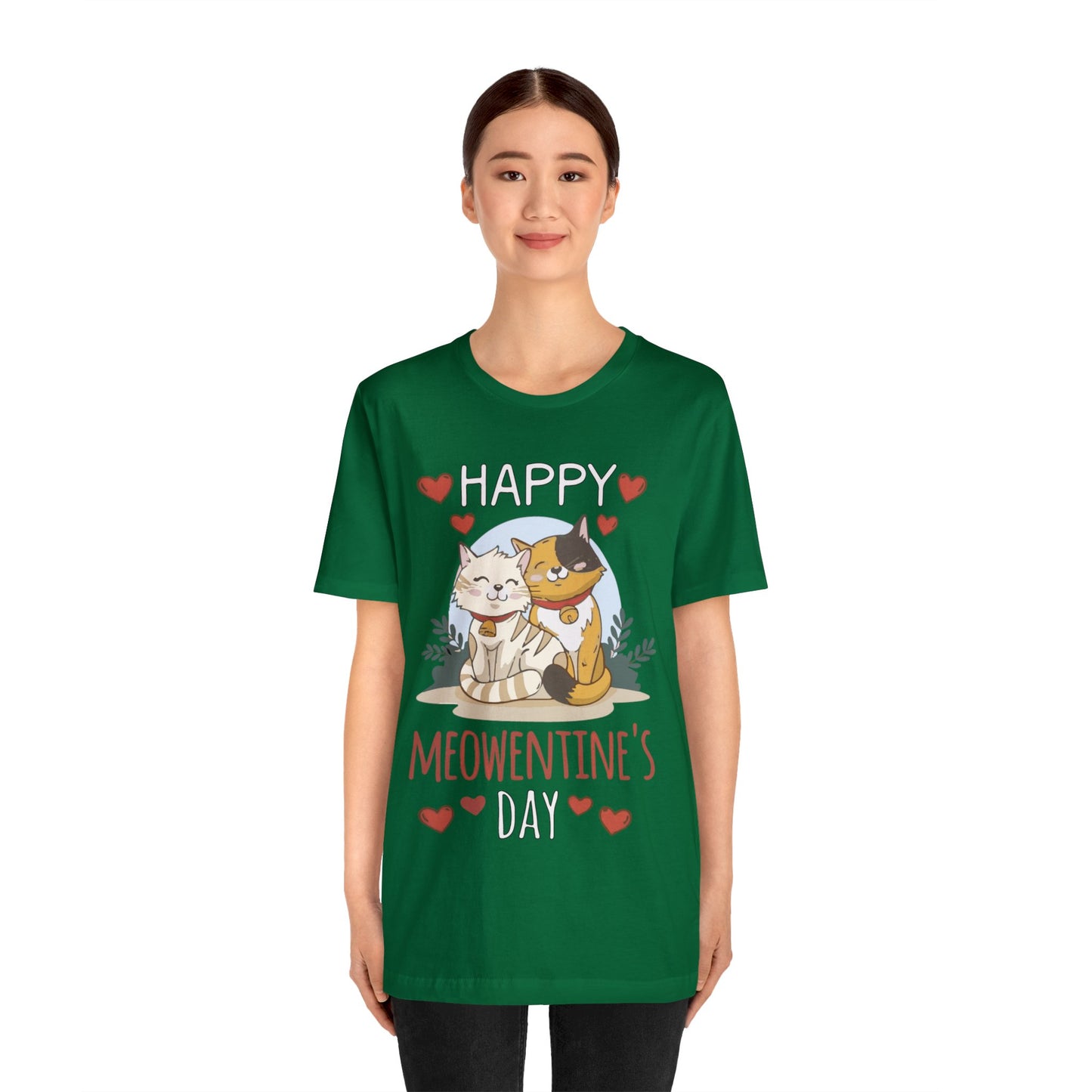 Happy Meowentine's Jersey Short Sleeve Tee