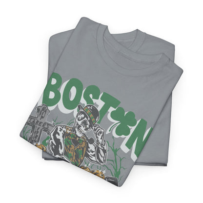 Boston Graphic Tee, Unisex Heavy Cotton T-Shirt, Vintage Boston Shirt, Irish Pride Apparel, St. Patrick's Day Gift, Casual Wear